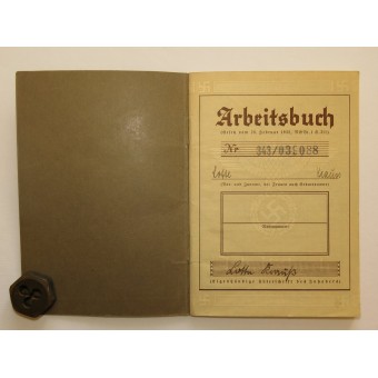 Werkgelegenheidsrecord Boek 3e Reich. Espenlaub militaria